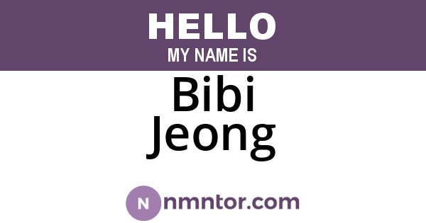 Bibi Jeong