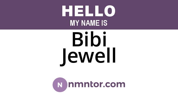Bibi Jewell