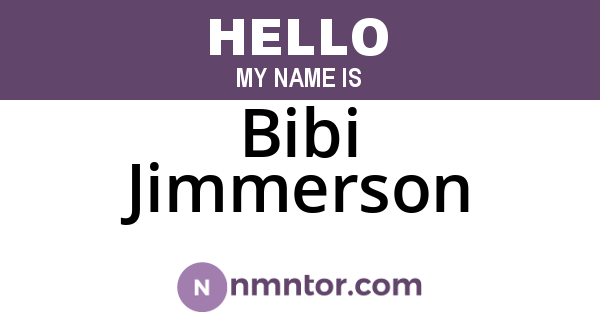 Bibi Jimmerson