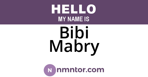 Bibi Mabry