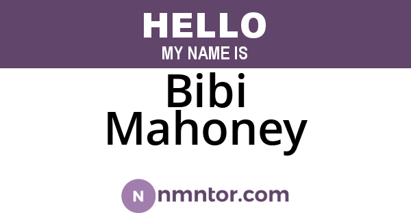 Bibi Mahoney