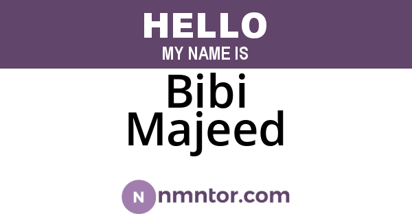 Bibi Majeed