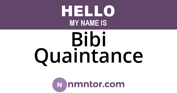 Bibi Quaintance