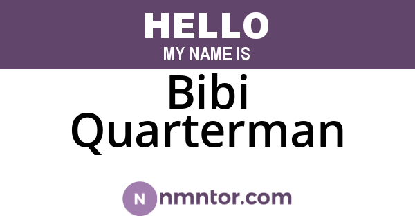 Bibi Quarterman