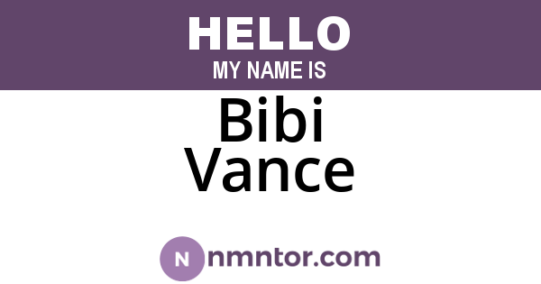 Bibi Vance