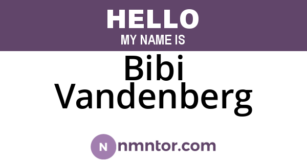 Bibi Vandenberg