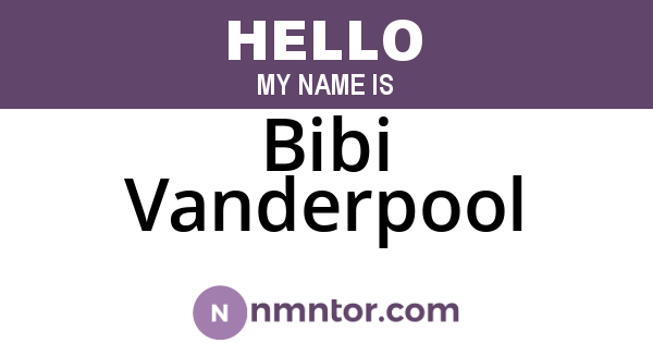 Bibi Vanderpool