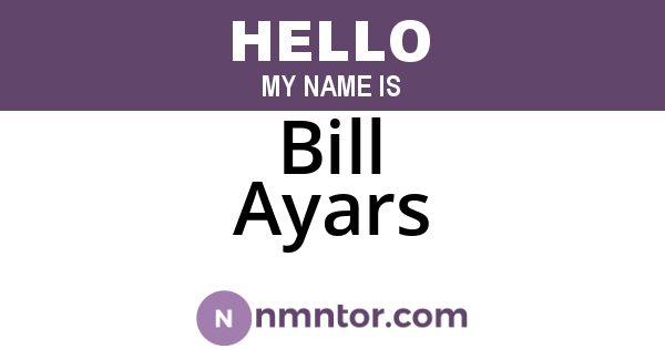 Bill Ayars