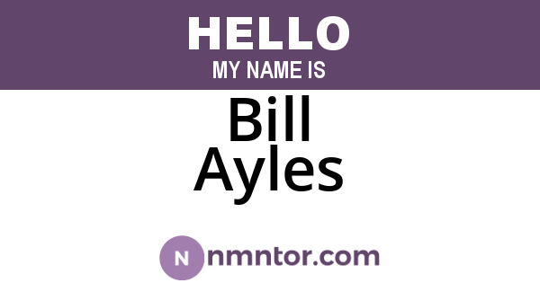 Bill Ayles