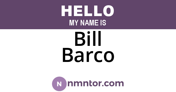 Bill Barco