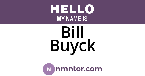 Bill Buyck
