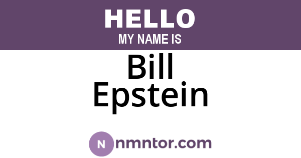 Bill Epstein