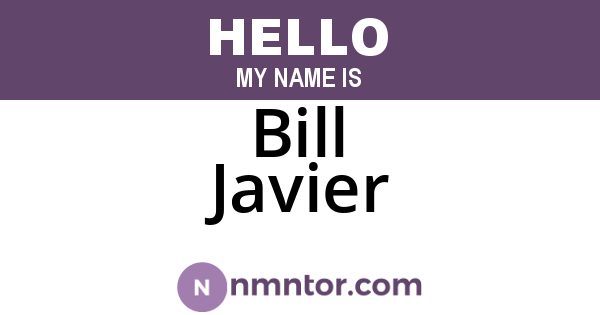 Bill Javier