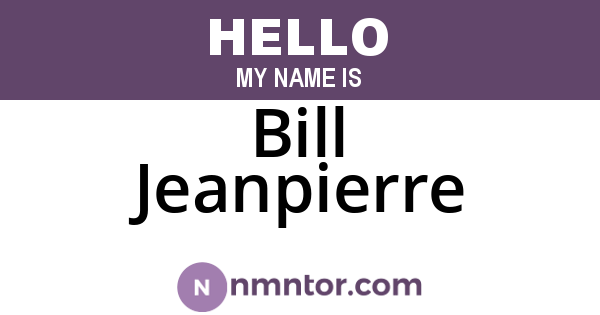 Bill Jeanpierre