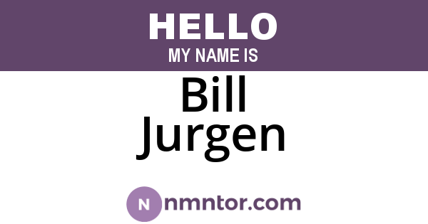Bill Jurgen