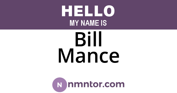 Bill Mance