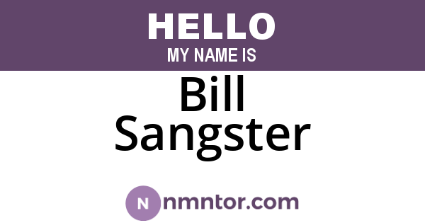 Bill Sangster