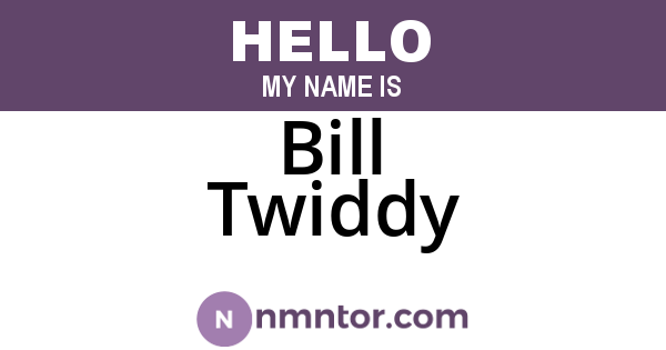 Bill Twiddy