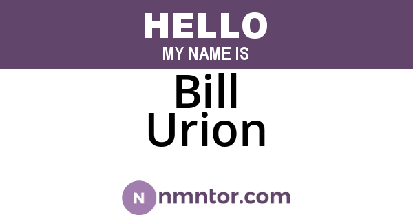 Bill Urion