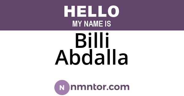 Billi Abdalla