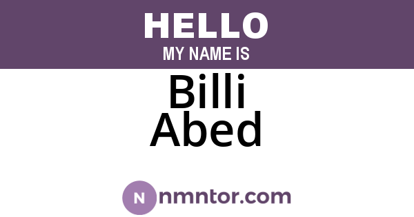 Billi Abed