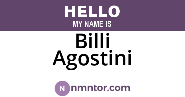 Billi Agostini