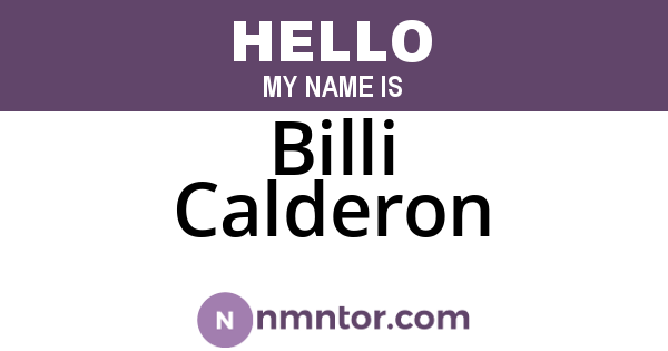Billi Calderon