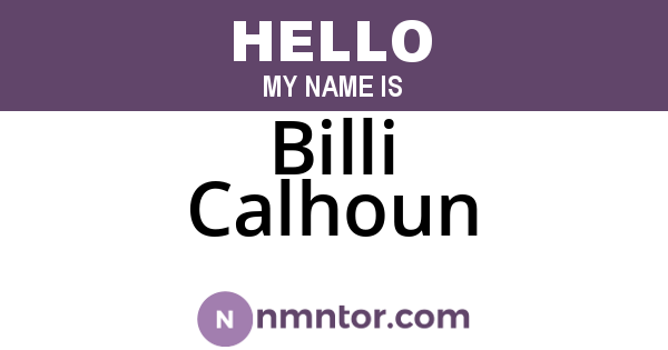 Billi Calhoun