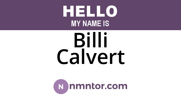 Billi Calvert
