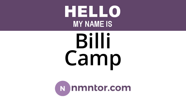 Billi Camp