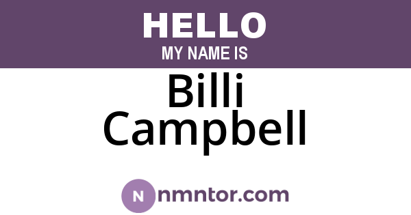 Billi Campbell