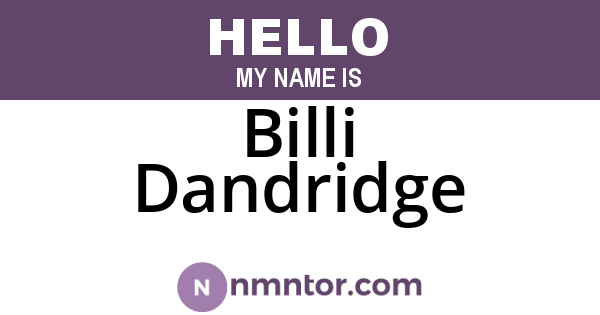 Billi Dandridge
