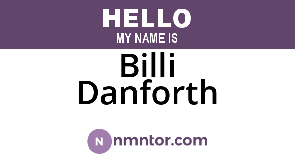 Billi Danforth