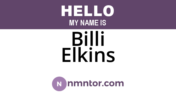Billi Elkins