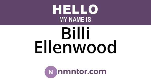 Billi Ellenwood