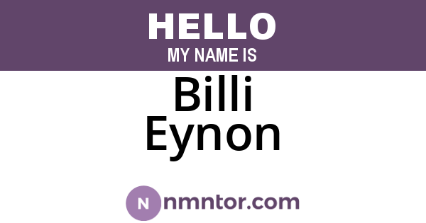 Billi Eynon