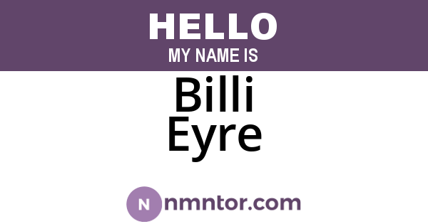 Billi Eyre
