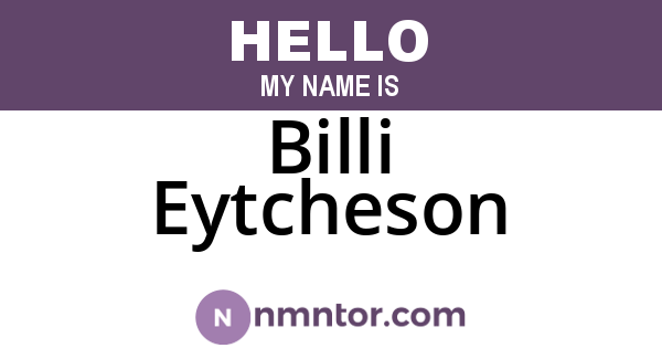 Billi Eytcheson