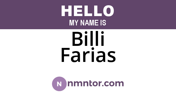 Billi Farias