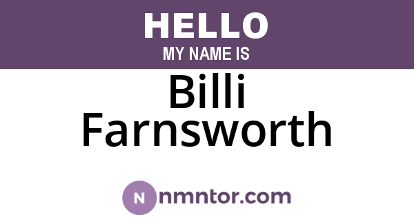 Billi Farnsworth