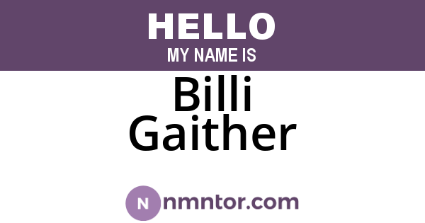 Billi Gaither