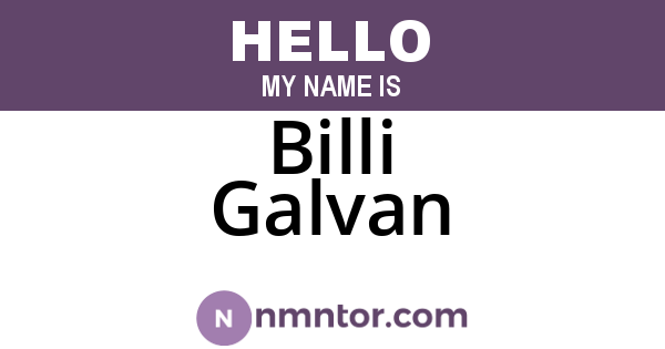 Billi Galvan