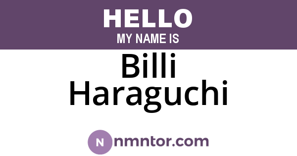 Billi Haraguchi