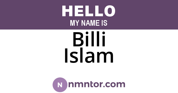 Billi Islam