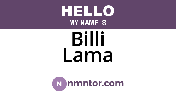 Billi Lama