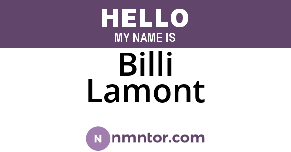 Billi Lamont