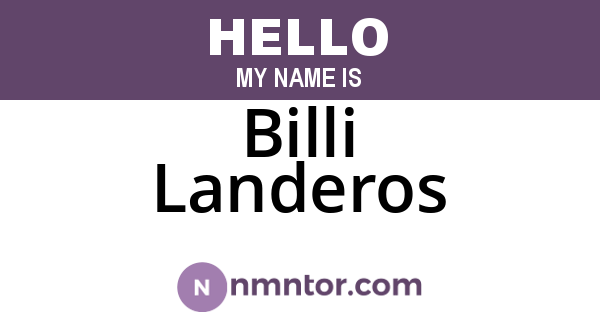 Billi Landeros
