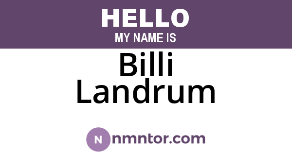 Billi Landrum