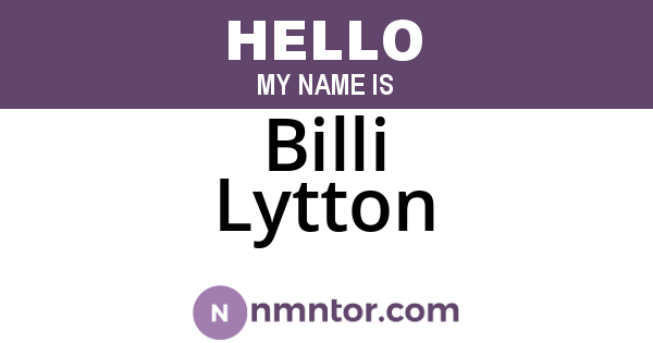 Billi Lytton