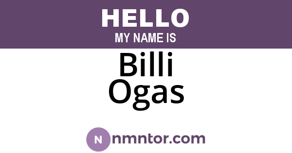 Billi Ogas